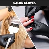 OKIAAS Black XL Vinyl Gloves 50ct Latex-Free Food Lab Household view 5