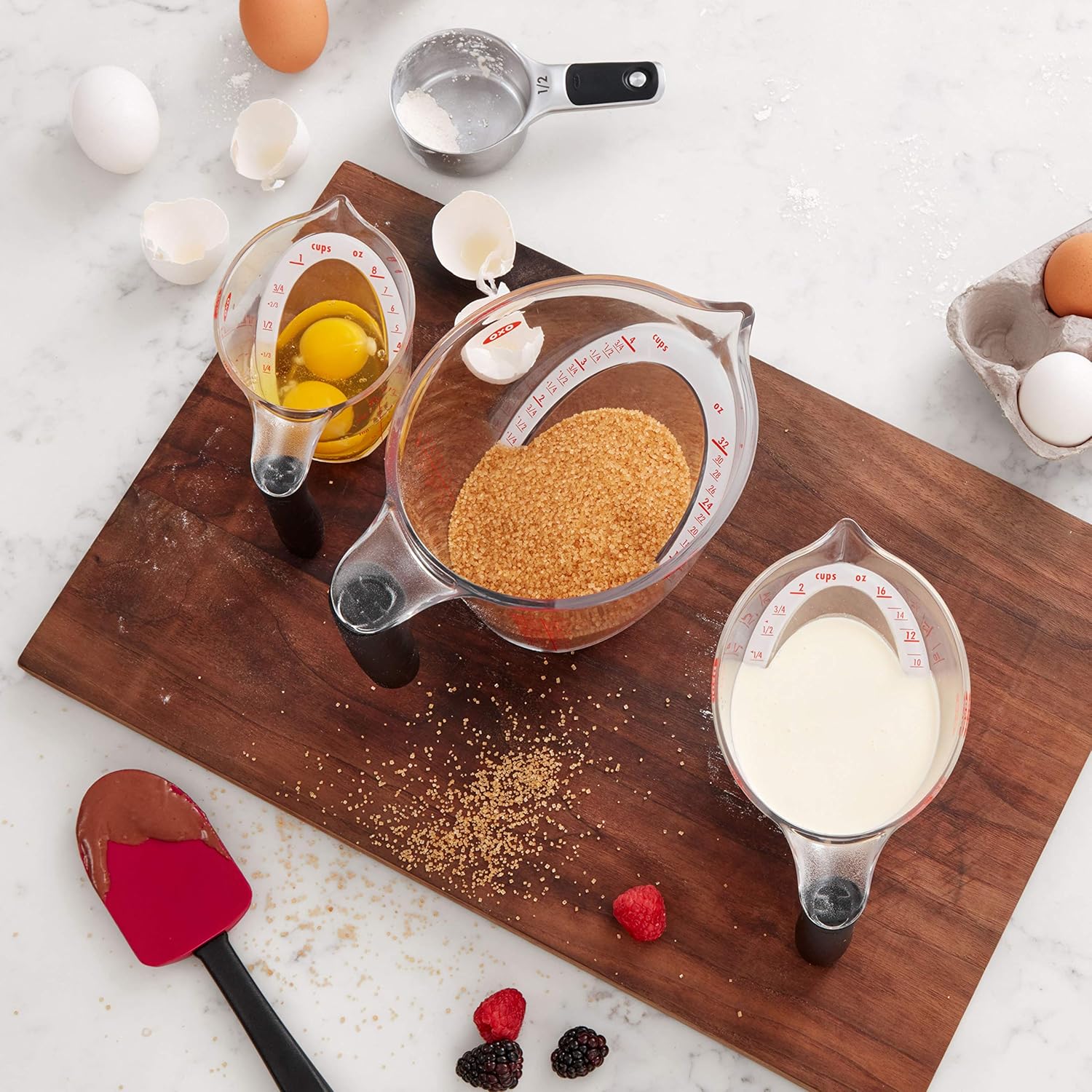 OXO Good Grips 3-Piece Angled Measuring Cup Set: Kitchen & Dining