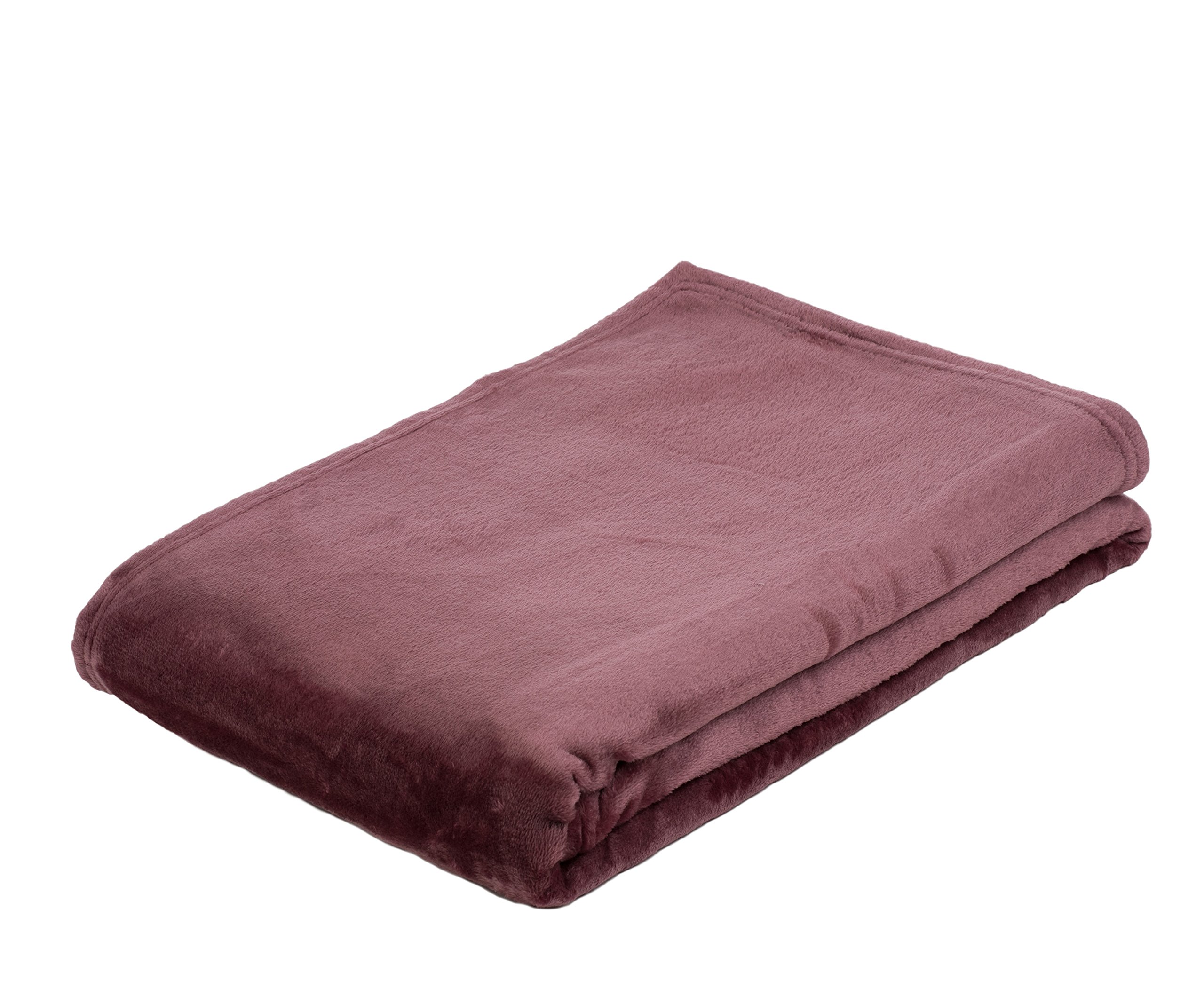 Gözze - Cosy Living Room Blanket/Throw, Memphis, Heavy Fabric Weight 300 g/m², 180 x 220 cm - Berry
