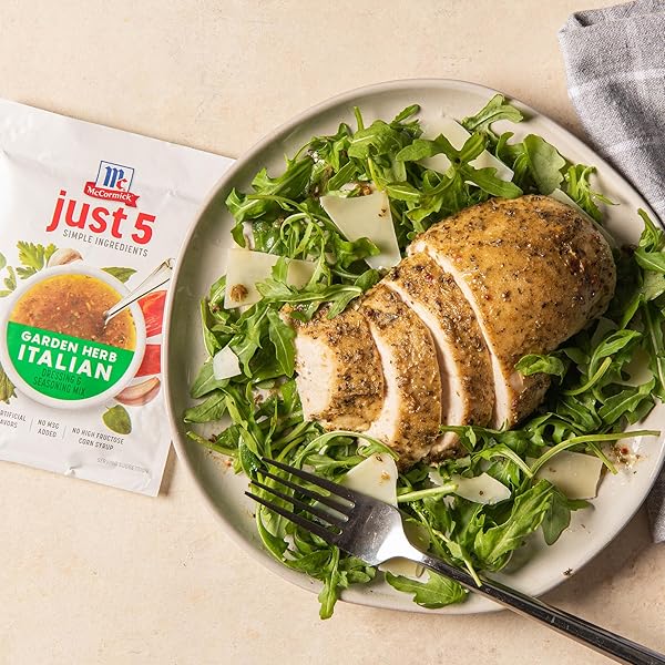MCCORMICK JUST 5 SIMPLE INGREDIENTS GARDEN HERB ITALIAN DRESSING & SEASONING MIX, 1 OZ