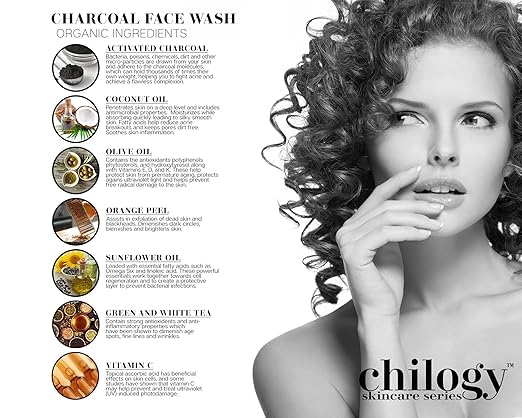 chilogy charcoal face wash
