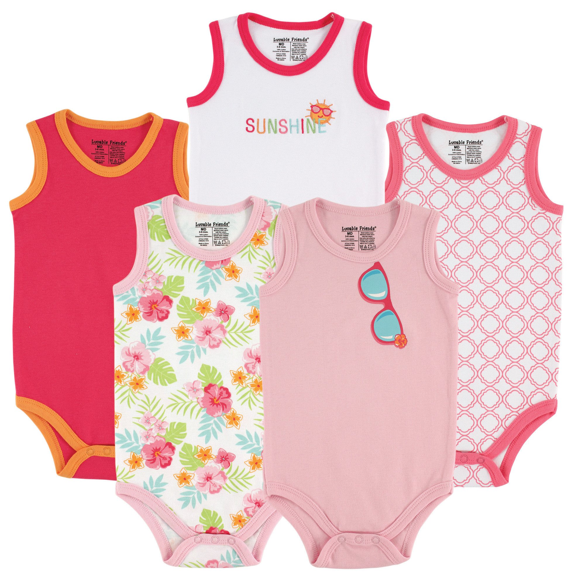 Luvable Friends unisex baby Cotton Sleeveless