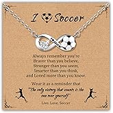 PEALICIOUS Silver Sport Necklace, Soccer Necklace Softball Gifts Volleyball Accessories Sport Jewelry for Daughter Fans Teammates as Sport Easter Basket Stuffers Senior Night Gifts