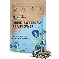 KHWAN'S TEA Pure Dried Butterfly Pea Flowers Blue Tea - Clitoria Ternatea - Herbal Retreat Nutrient-Rich from Thailand - Plan