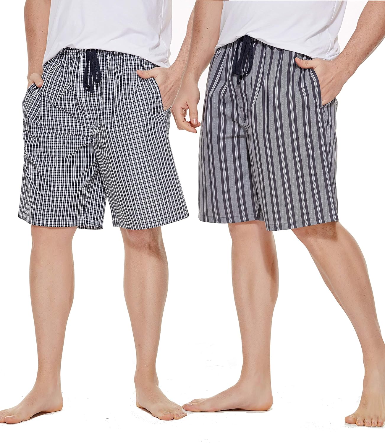 mens cotton plaid shorts