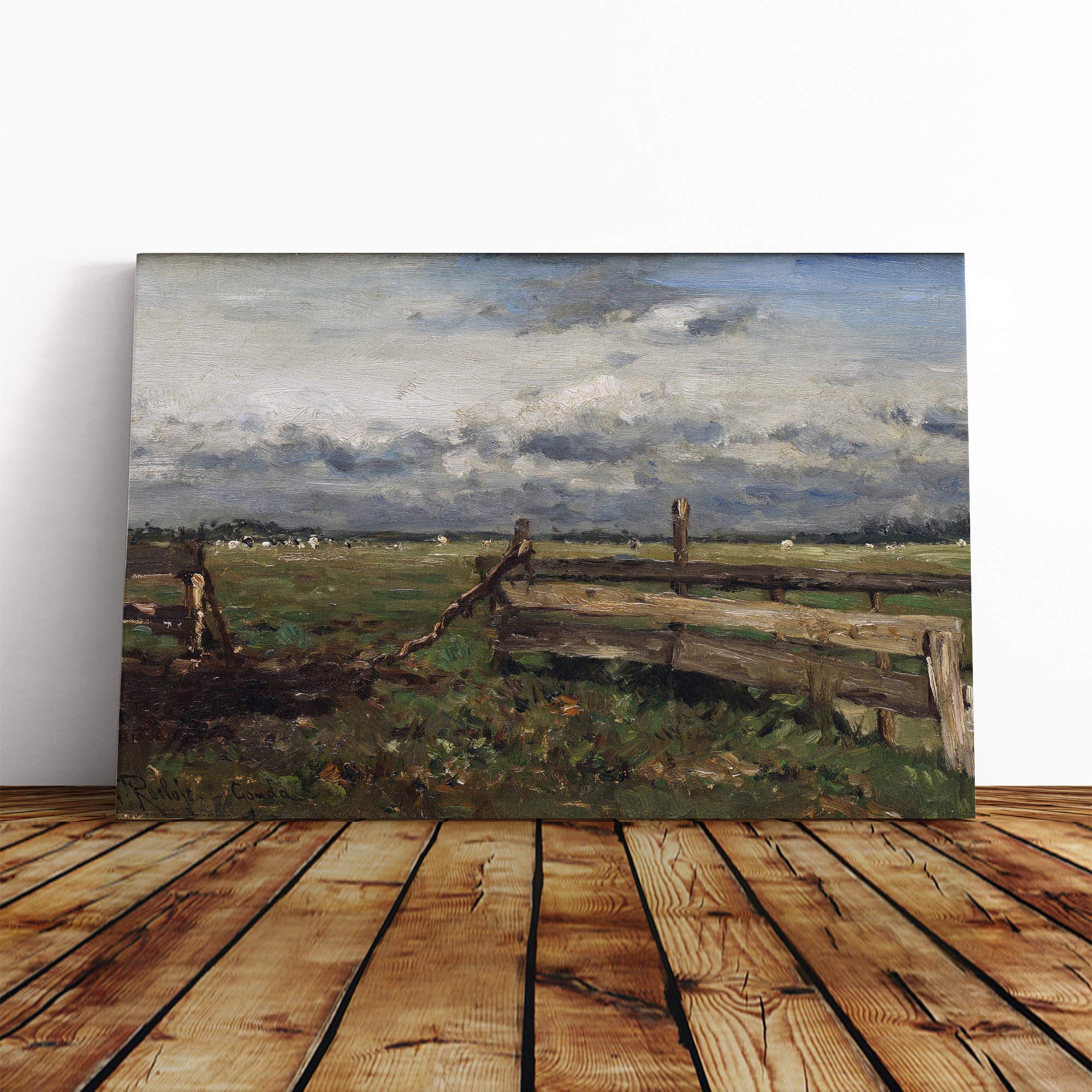 Willem Roelofs Landscape Canvas Print | Gallery Wrapped 30mm Frame Wall Art | 20x14 inches | Ready to Hang | Modern Landscape Picture | Living Room Bedroom Lounge Office