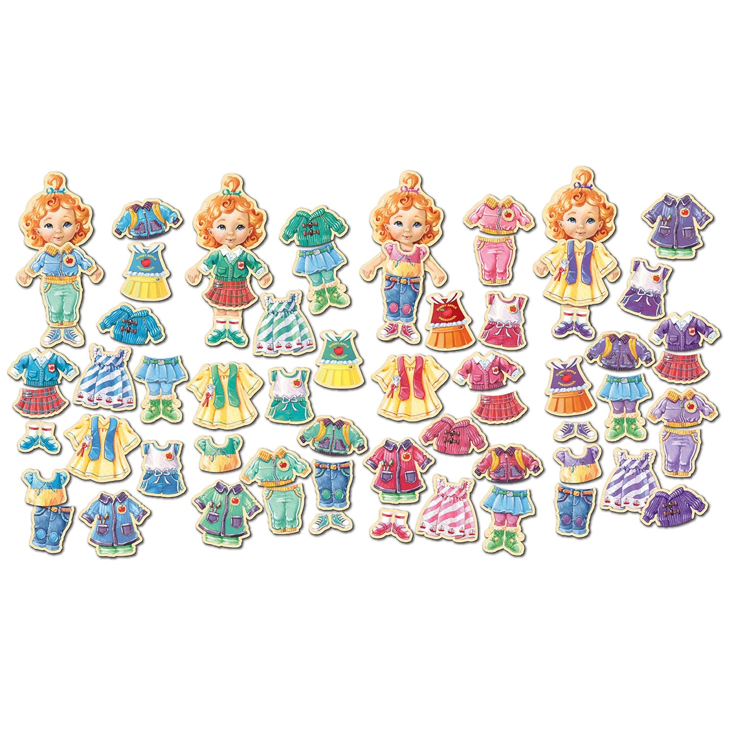 T.S. Shure Teeny Tiny Quadruplets Preschool Wooden DressUp