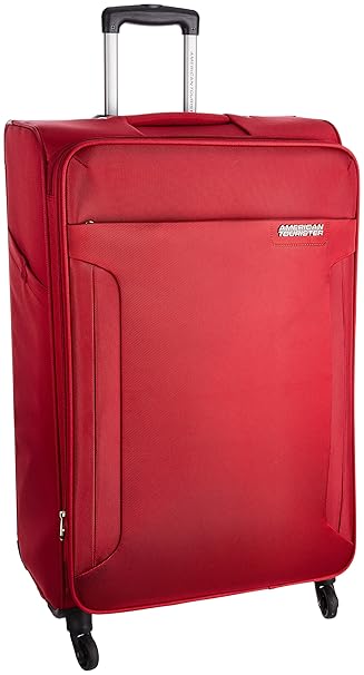 American Tourister Polyester 79 cms Ruby Red Suitcase (AMT Troy SP 79 Ruby RED)