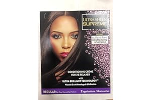 LEEBEAUTY.COM Ultra Sheen Supreme Conditioning Creme No Lye Relaxer with Ultra Brilliant Technology New Sulfate Neutralizing Shampoo Vitamin E Anti Breakage & Silk Protein - Regular