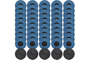 CraftyDream 50 Pcs 3 Inch Flap Discs 80 Grit T27 Flap Sanding Disc High Density Zirconia Grinding Wheels Roll Lock Sanding Disc for Metal Wood Stainless Steel Finishing and Angle Grinder Rust Removal