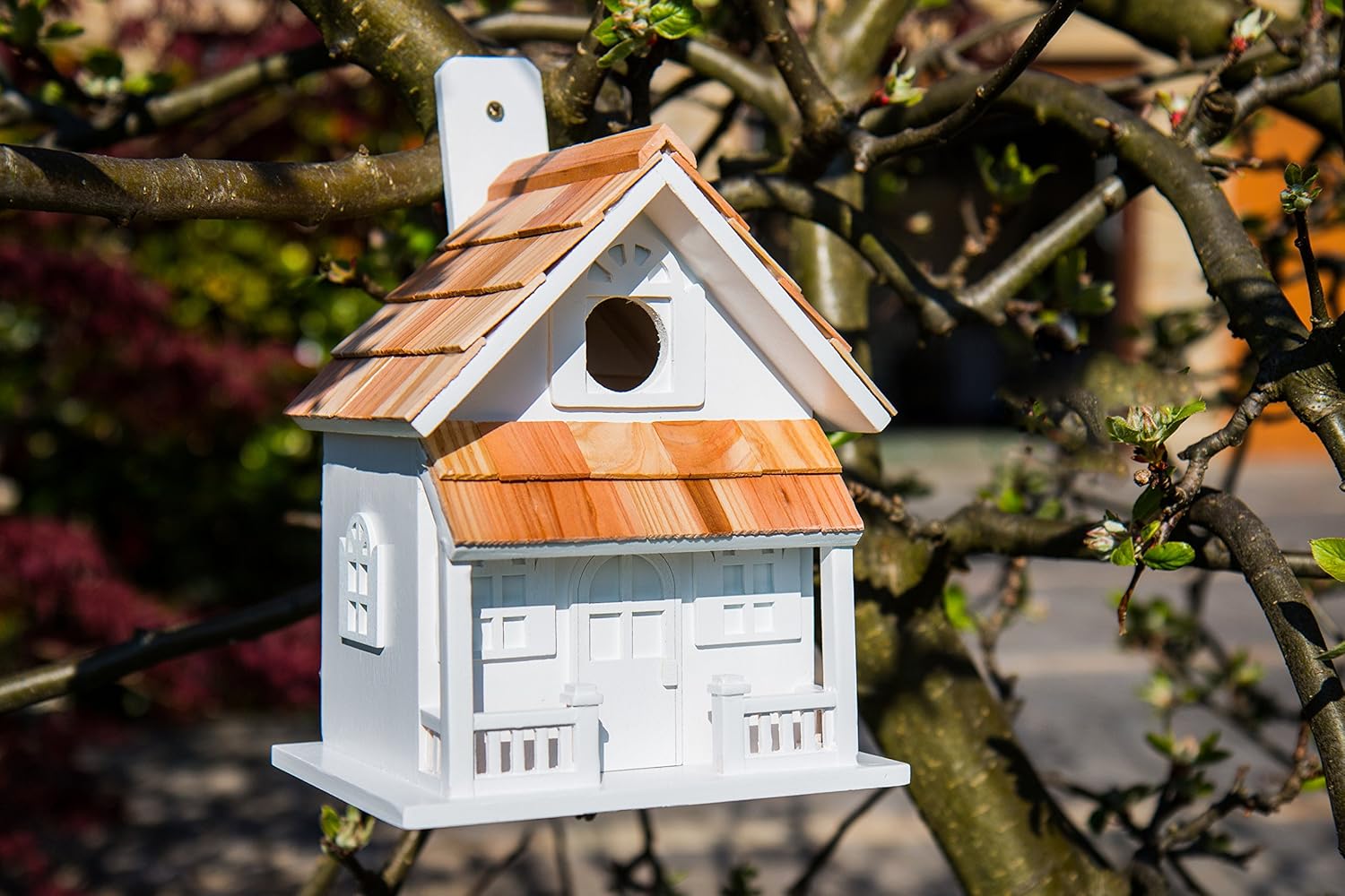 GARDEN BAZAAR HB7001W Country Cottage Bird House White Amazon.co.uk Garden & Outdoors