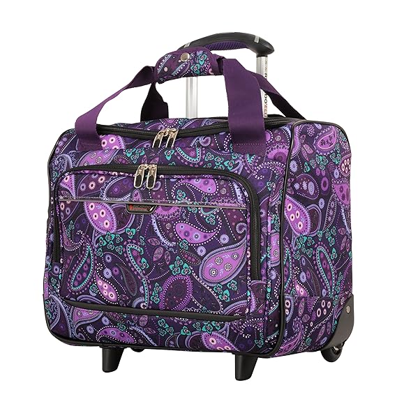 Ricardo Beverly Hills Mar Vista 16Inch 2 Wheeled Tote, Purple Paisley