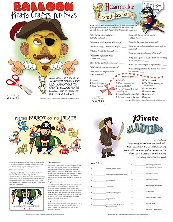 Amazon Com Printable Pirate Party Games Pack For Mac