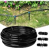 50 FT 1/2 Inch Drip Irrigation Tubing Main Drip Line Hose Tube for Garden Watering Landscape Irrigation System (Includes 2 Pa