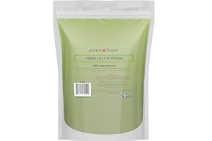 AROMA DEPOT 2 lb / 32 oz Neem Leaf Powder No Preservatives 100% All Pure & Natural Vegan, Non-GMO & Gluten Free, Great for Improving Immunity, Skin, Hair & Digestive Functions Azadirachta Indica