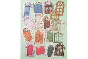 JOYCHOIC Aesthetic Scrapbook Paper, 90Pcs Vintage Garden Door Junk Journal Journaling Scrapbooking Supplies, Materials Bullet Kit Art Album Planners Diary DIY Crafts Embellishment