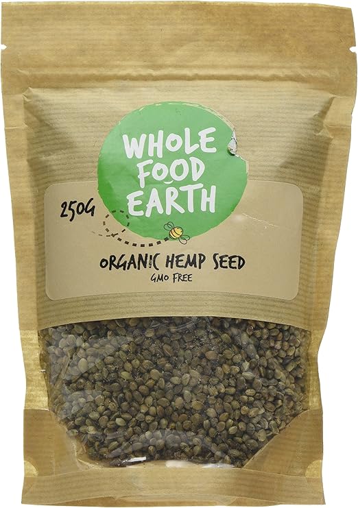 Wholefood Earth Organic Whole Hemp Seeds 250g GMO Free Amazon.co.uk