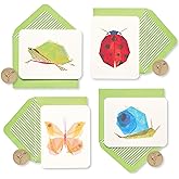 Papyrus Blank Cards with Keepsake Box, Garden Critters (20-Count)
