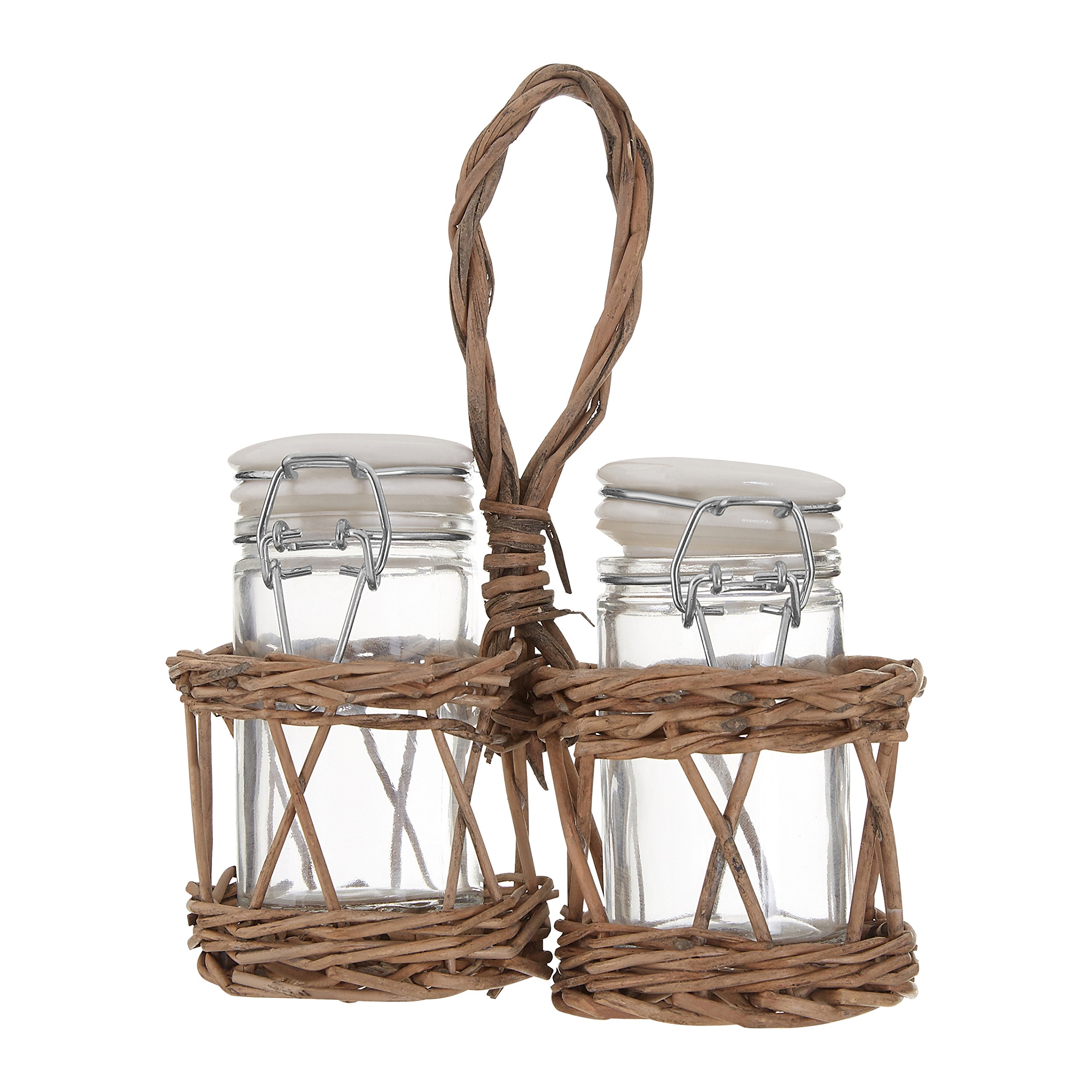 Premier Housewares Country Cottage Salt and Pepper Set, Grey, Set of 2