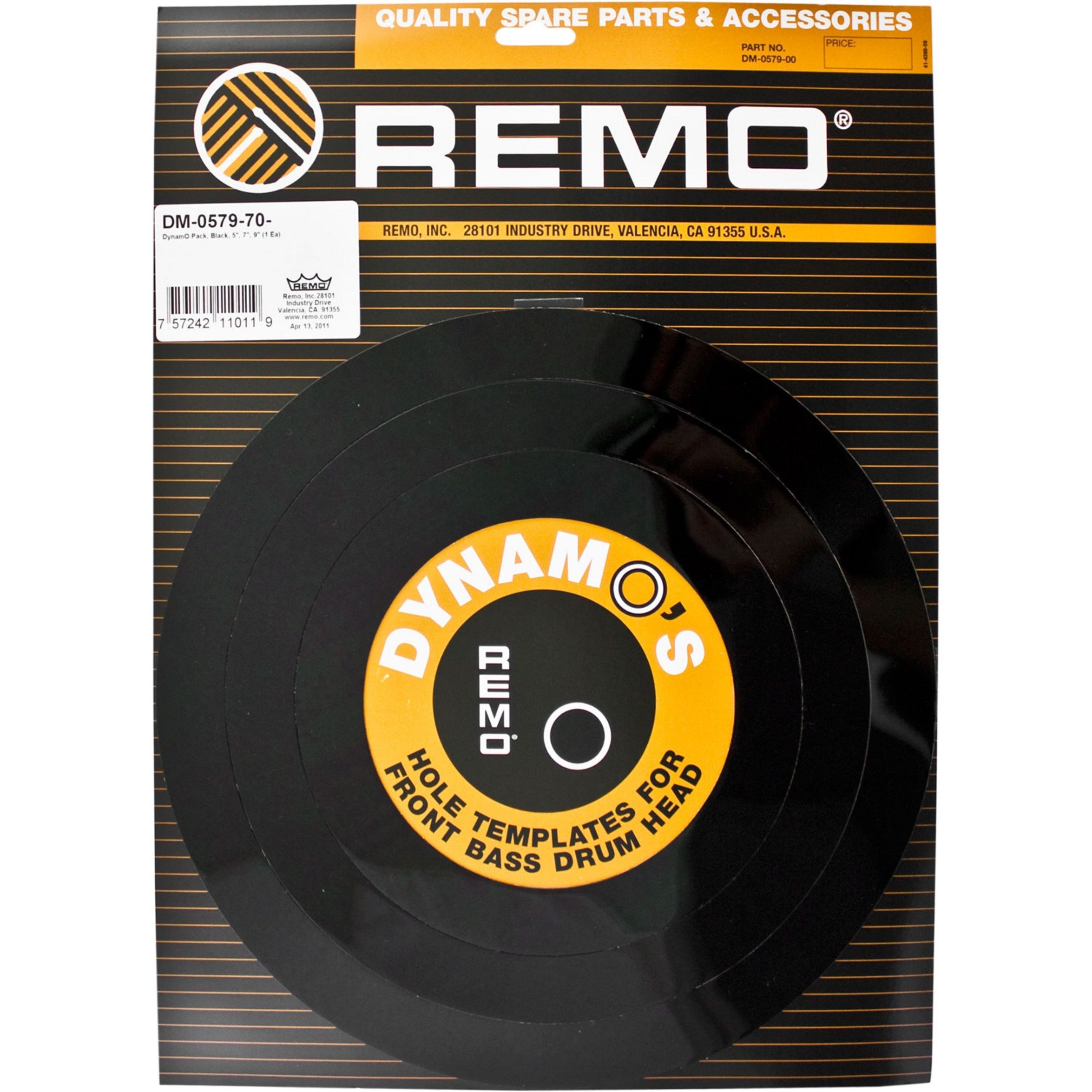 Remo Dynamo's 5.5/7/9" DM-0579-70