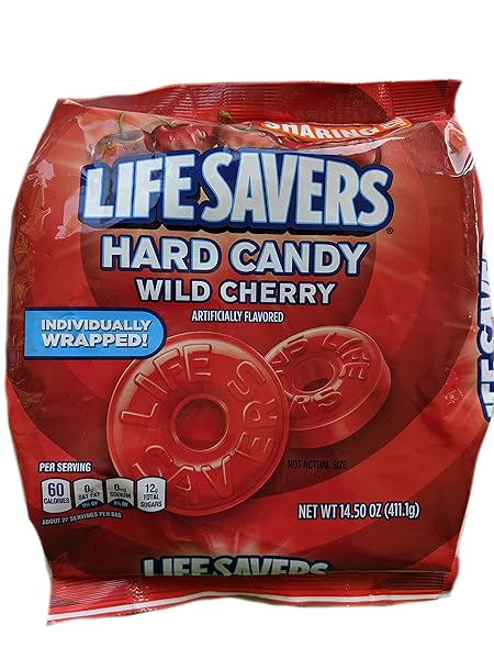 LIFESAVERS CHERRY 14.5 OUNCE BAG INDIVIDUALLY WRAPPED CANDY