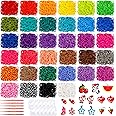 17160+ Loom Rubber Bands Refill Kit in 34 Color with 600 Clips,6 Hooks,1 Instruction, Premium Bracelet Making Kit for Kids We