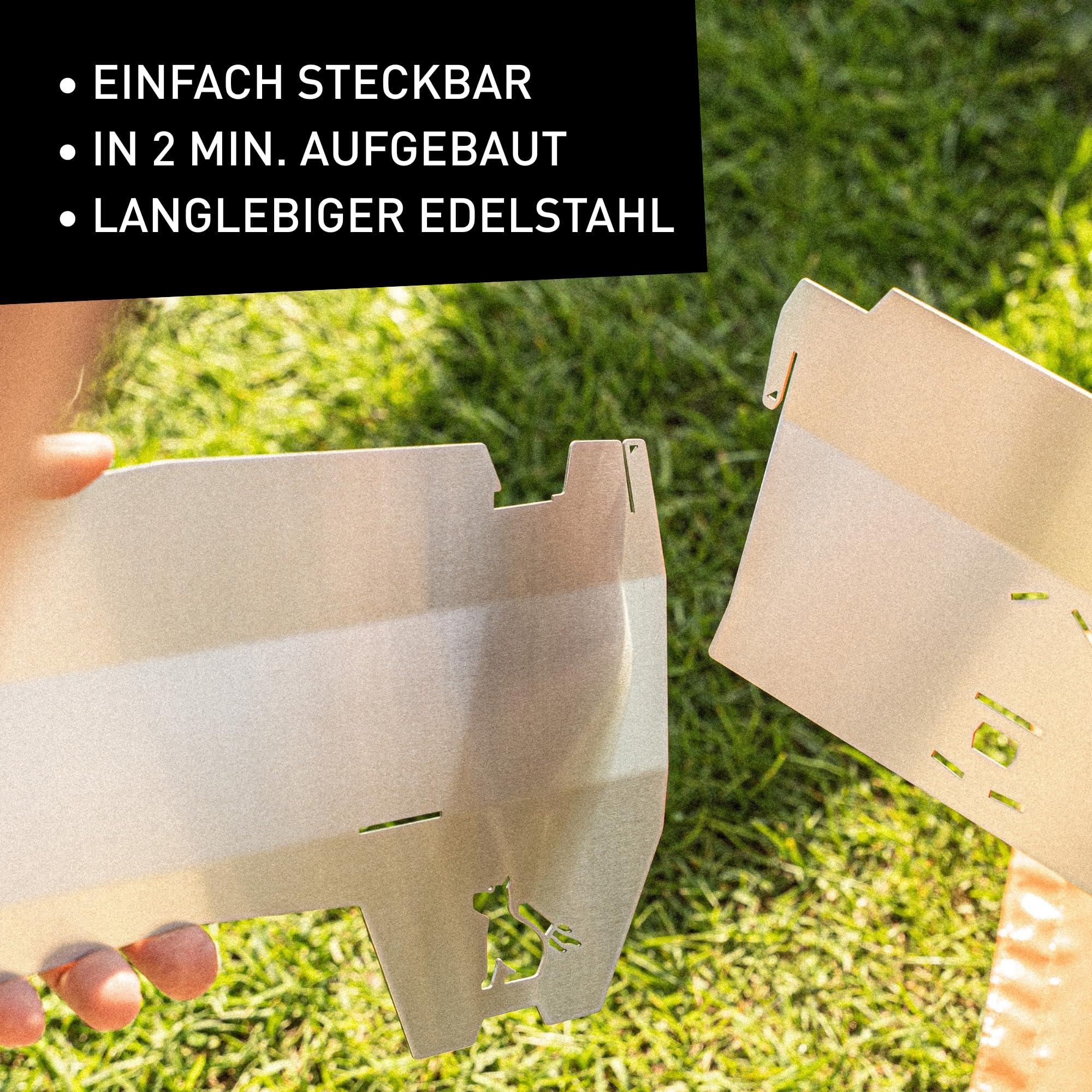 SKOTTI Grill Gas, Camping Grill Gas klein, Ideal für Camping, Festival oder Balkon, Gasgrill für Gaskartuschen, Kleiner faltbarer Campinggrill, Steckbarer Campingkocher für Grillen und Kochen 4