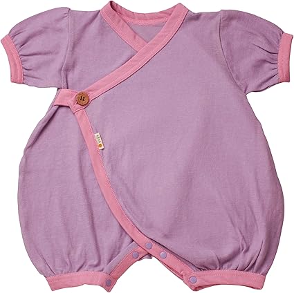 Amazon Co Jp Yuga キモノガーゼ ロンパース ラベンダー染め 0 6ヶ月 オーガニックコットン100 天然染め ベビー 服 子ども服 キッズ 女の子 男の子 兼用 前開き ロンパース 着物 出産祝い プレゼント 綿100 おもてなし賞受賞 服 ファッション小物