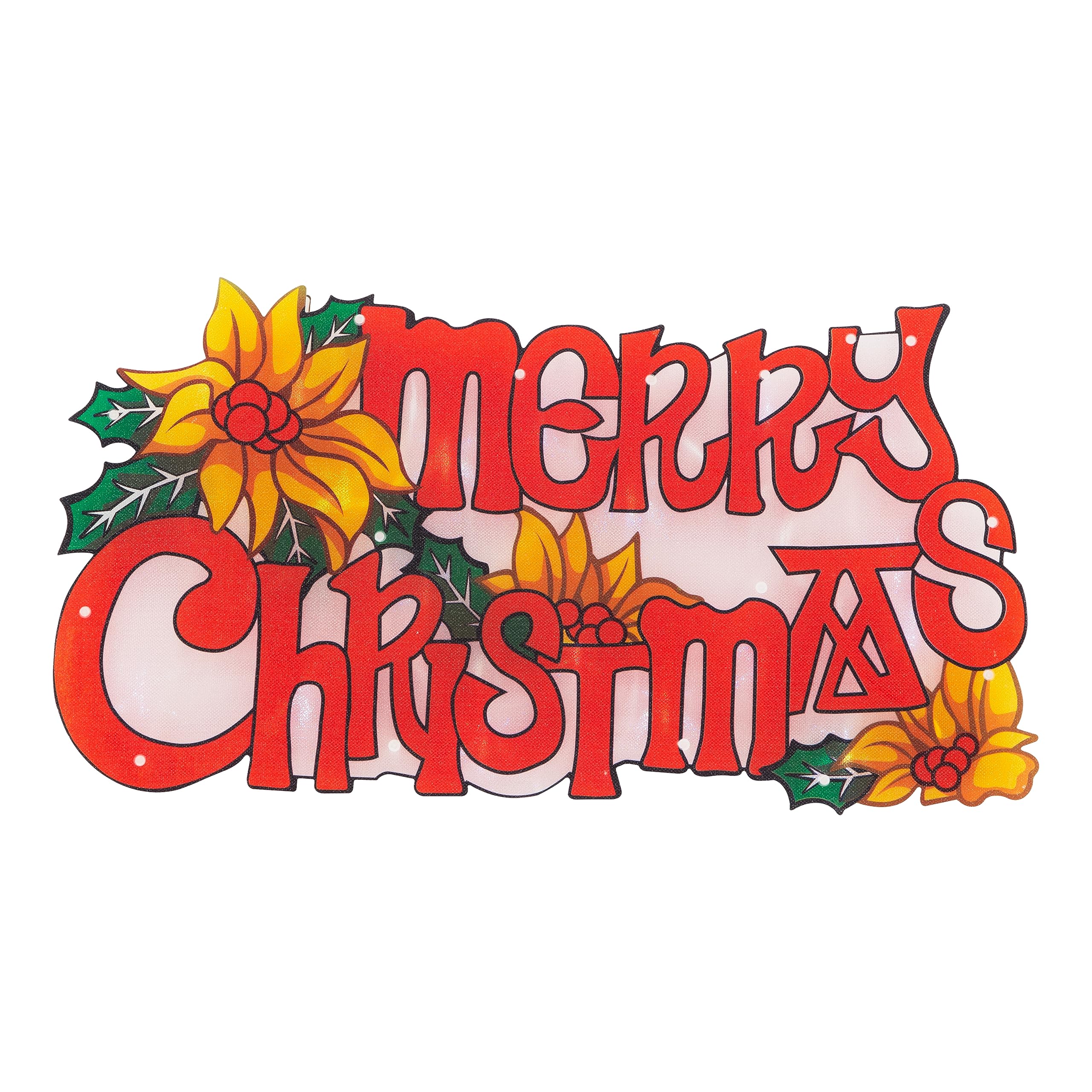 The Benross Christmas Workshop LED Merry Christmas Metallic Silhouette Light, white — image 1