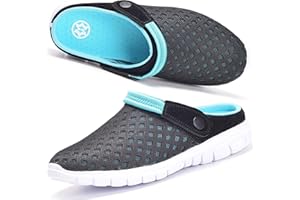 Hsyooes Mens Womens Mules & Clogs Garden Shoes Summer Breathable Mesh Slippers Non-slip Outdoor Beach Sandals Unisex