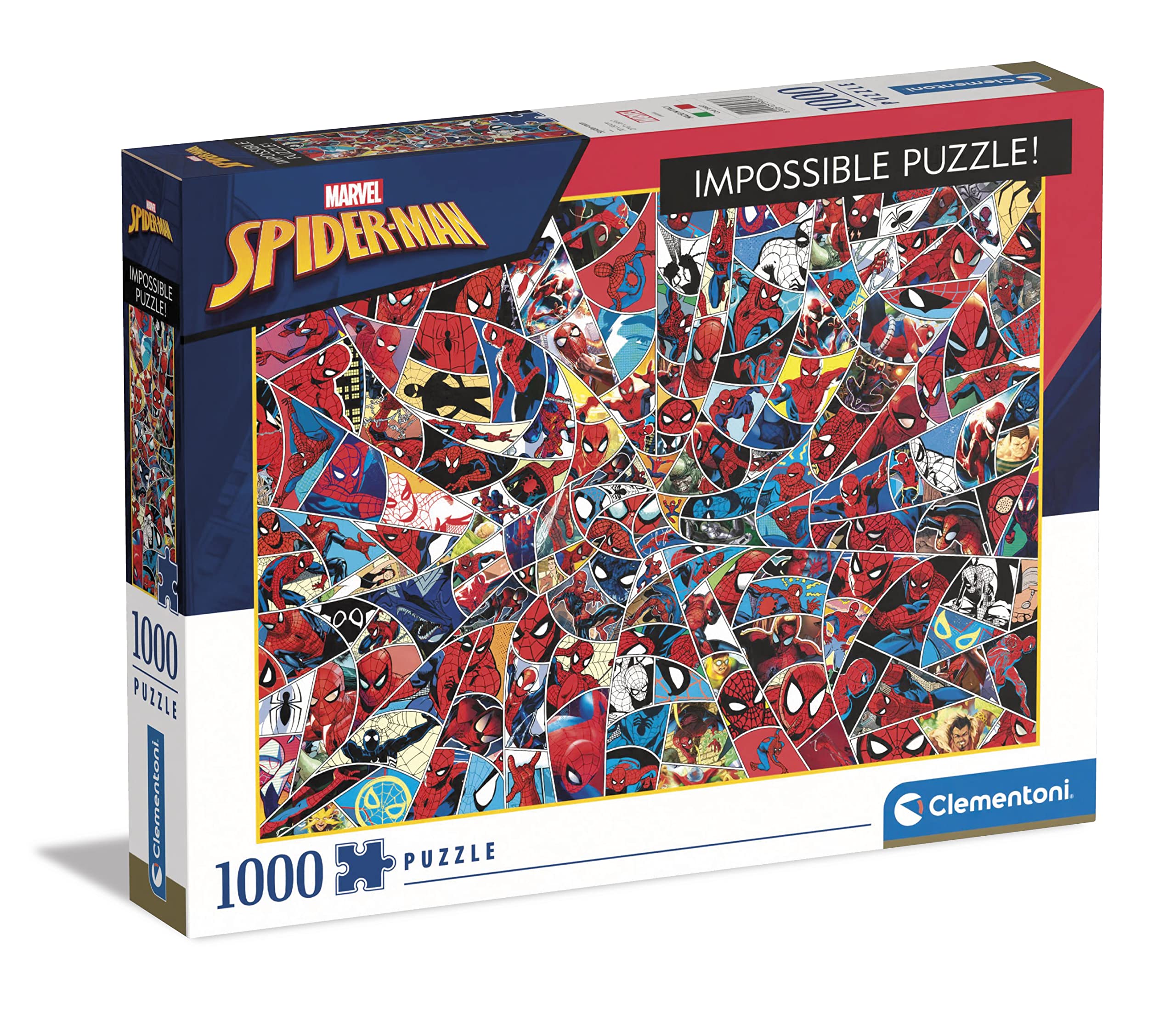 Clementoni - 39657 - Impossible Marvel Spiderman - Jigsaw Puzzle 1000 Pieces, Made In Italy, Jigsaw Puzzle For Adults