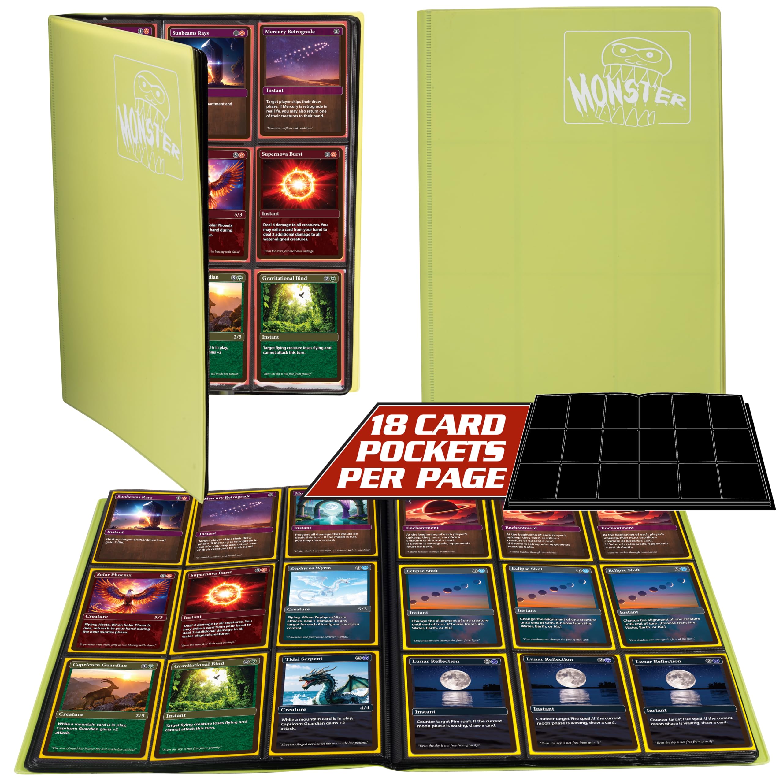 Monster Matte Yellow 9-Pocket Binder