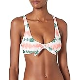 Hot Water Women's Standard Tall Triangle Bikini Top Swimsuit with Knot Front