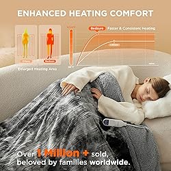 Bedsure Heated Blanket Electric Throw - Faux Fur
