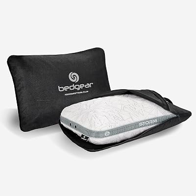 Bedgear Storm Performance Pillow – Cooling Bed Pillow for Hot Sleepers, Medium Firm Support for All Sleep Positions – Dual-Sided Comfort, Breathable Air-X Mesh, Washable Ver-Tex Cover, Travel Size