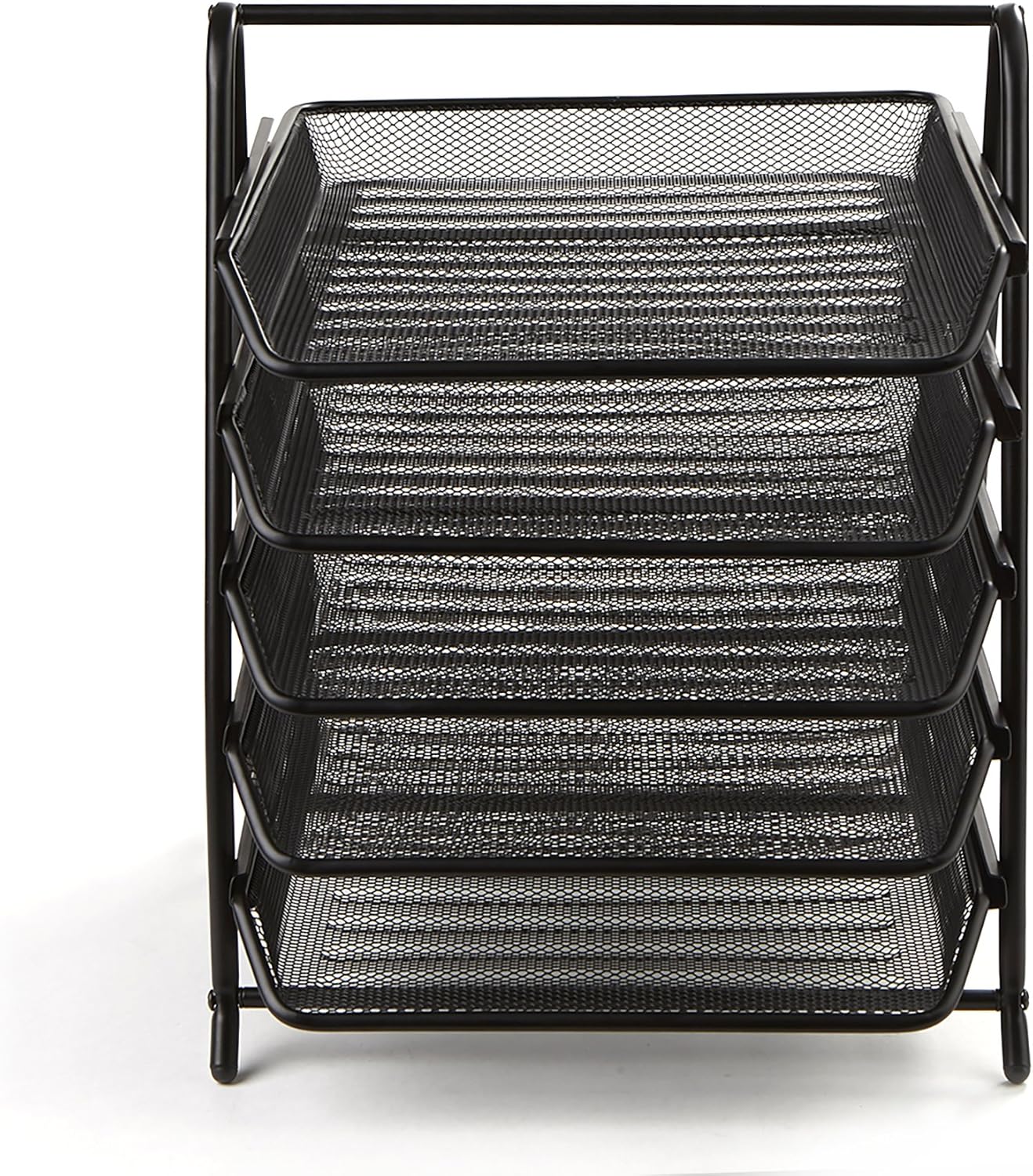 Mind Reader Desk Organizer with 5 Sliding Trays for Letters, Documents, Mail, Files, Paper, Black: Home & Kitchen