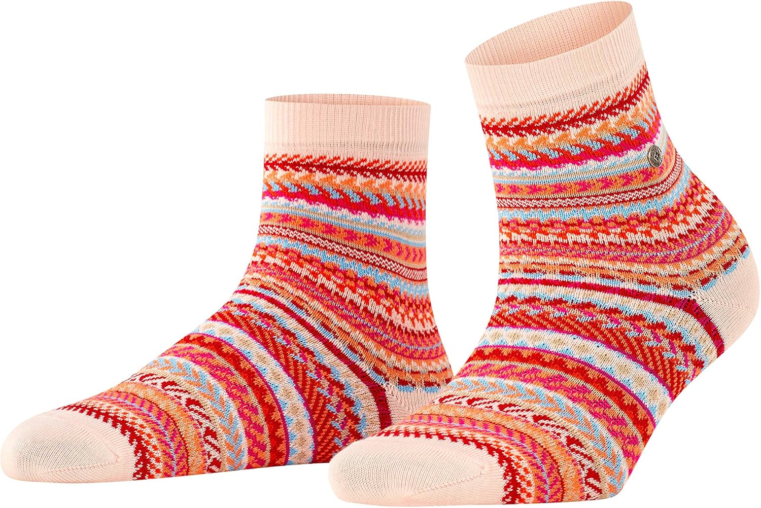Burlington Women's Digital Fair Isle W SSO Short Socks, Pink (Orchid
