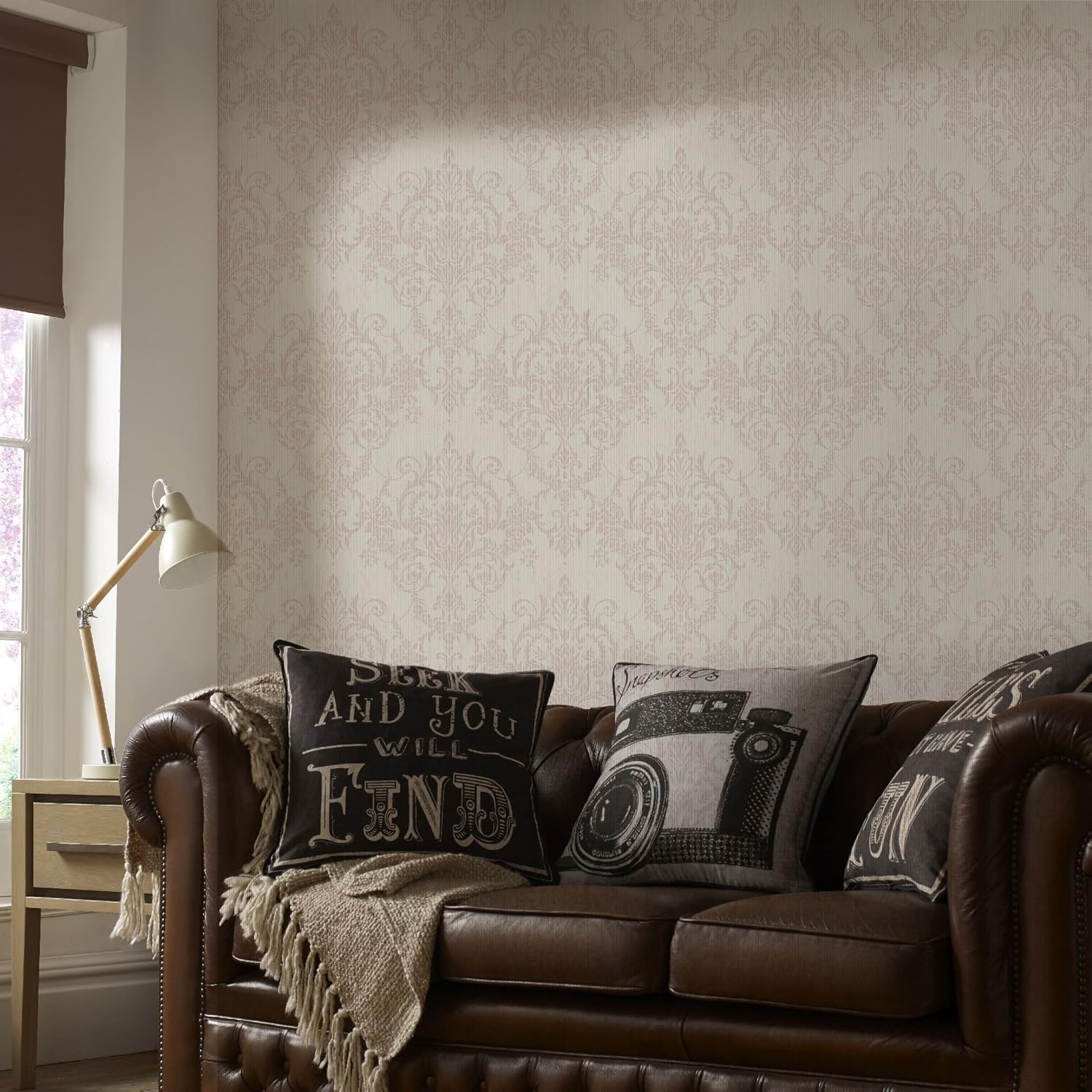 Superfresco Easy Rose Gold Victorian Damask Wallpaper Amazon.co.uk