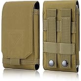 IronSeals Tactical Molle Phone Holster Pouch, Universal Belt Waist Bag for iPhone 17 Pro Max/17 Pro/17/16 Pro Max/15 Pro Max/14 Pro Max/13/12, Samsung S25 Ultra/S24/S23, Size L
