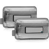 Savior Equipment Core Tactical Mesh Zipper Pouch, 9" x 5" Modular EDC Tool Organizer w/Writable ID Patches, Range Gear Utility Storage Pocket w/Hook Backing, Dump Pouch with Handle, 2-Pack