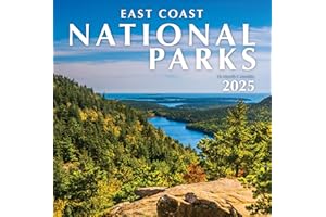 FAVOR PARTS 2025 East Coast National Parks Hangable Monthly Wall Calendar Large Months Nature Walks Scenic Hiking Trail Travel Photography Vacation Photo Gift (2025 East Coast National Parks)