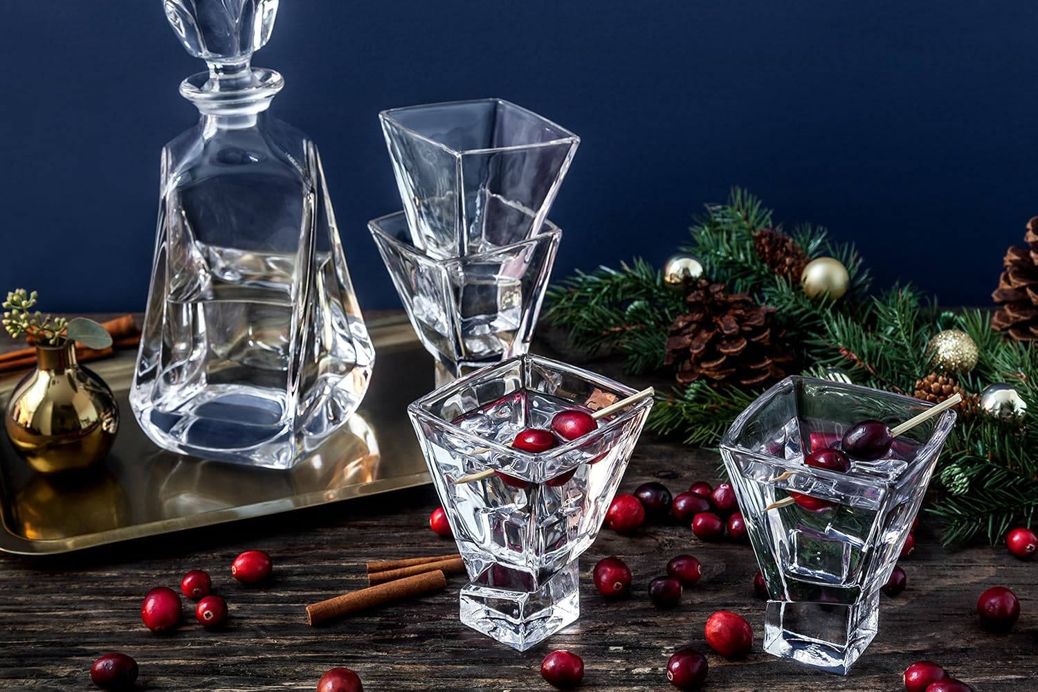 JoyJolt Carre Square 8 Oz. Martini Glasses (Set Of 4 - View #6