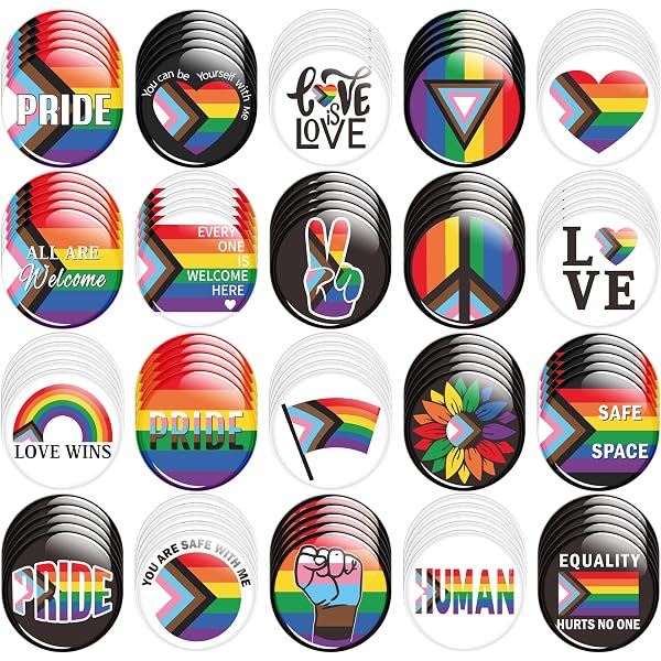 24 Stück Rainbow Pride Pins – LGBTQ Anstecker Für Kleidung & Taschen