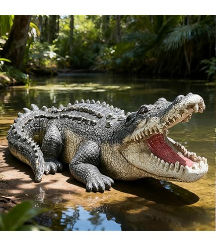 Amazon.com : Toad Hollow Large Standing Gator with Welcome to Our