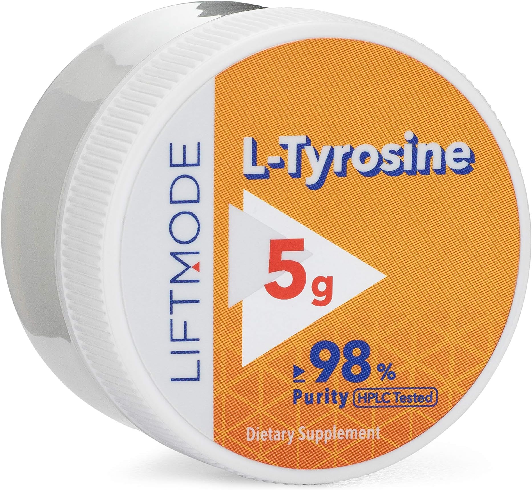 LiftMode L-Tyrosine Powder Supplement - Promotes Healthy Mood, Cognition, Stress Management, Melanin, and Metabolism - Vegetarian, Vegan, Non-GMO, Gluten Free - 5 Grams (10 Servings)
