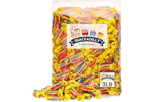 Retro Honey & Almonds Taffy - Bulk 195 Pieces 3lbs. Of Individually Wrapped Candy - Freshly Packaged By Snackadilly