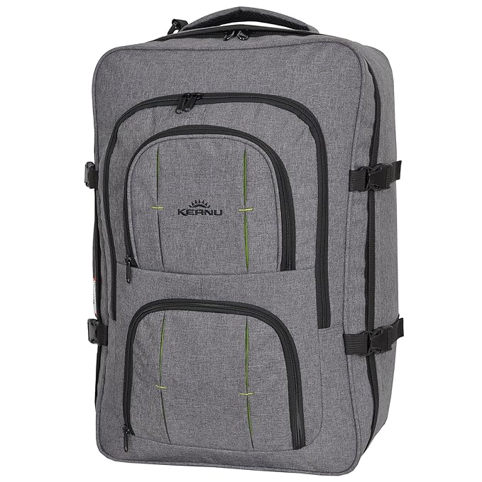Leichtrucksack KEANU Kabinengepäck Jumbo Koffer-Rucksack :: Polster LAPTOPFACH Organizerfach, XL Vordertasche, Dicke RV mit S