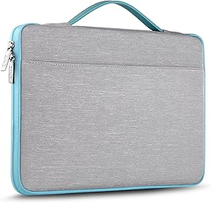 ZINZ Laptop Sleeve 14-15 Inch Case Briefcase, Compatible MacBook Pro A1990 A1707, XPS 15 Super Slim Spill-Resistant Handbag for Most Popular 14-15 inch Notebooks, Gray