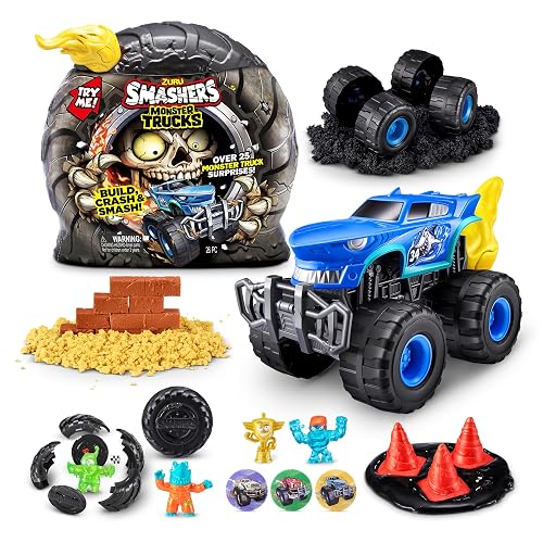 Smashers Monster Truck Surprise - Monster Truck Playset Shark Truck, 25 Surprises, Monster Truck Car, Collectible Race Car Toy (Shark Truck)