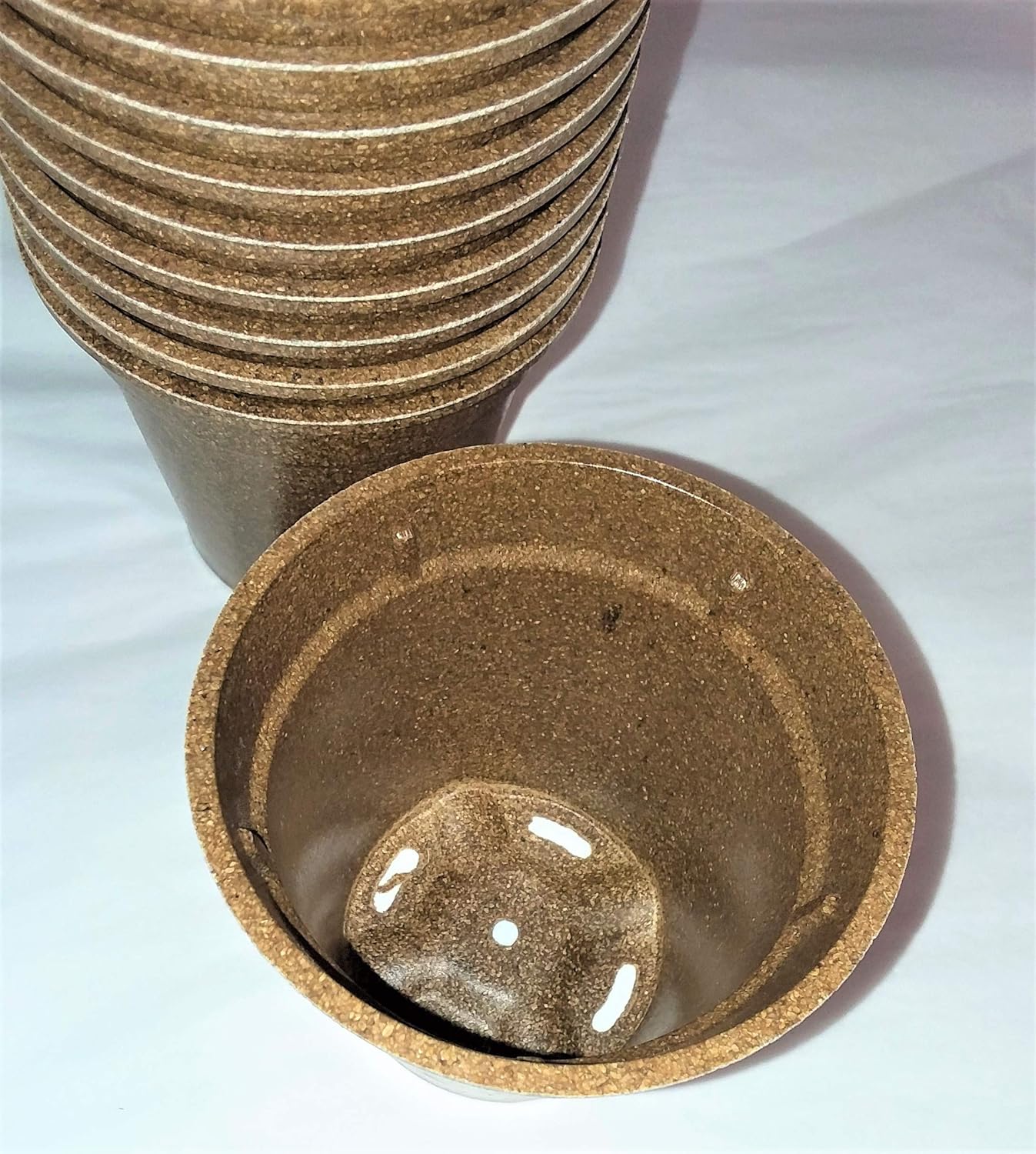 EcoFriendly Biodegradable Rice Hull Pot Growers Pot (Small) Natural